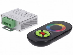 Sterownik LED RGB 3x6A touch RF czarny 12-24V Prescot