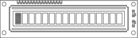 LCD-016N001L-NFG-ET 16 x 1 Character LCD