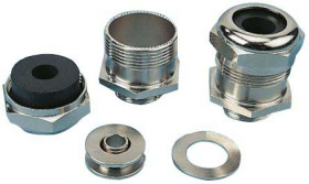 Dławnica kablowa gwint PG21 mosiężna min. średnica kabla 16mm max. średnica kabla 19mm +100°C IP68