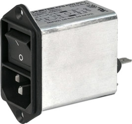 IEC plug C14, 50 to 60 Hz, 2 A, 250 VAC, 4 mH, faston plug 6.3 mm, 4302.5312