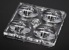 Soczewka LED 4-LEDowa 50 x 50 x 7.1mm, do użytku z NVSxx19B, NVSxx19C, Ledil, seria: Strada-Module