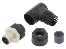 Złącze M12, męskie, PIN:5, wtyk, kątowe, 250V M12A-05BMMA-SR7001