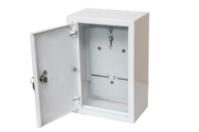 Rozdzielnica natynkowa licznikowa 1x1F zamek pełne drzwi RAL 9003 A-RZ18E/PD