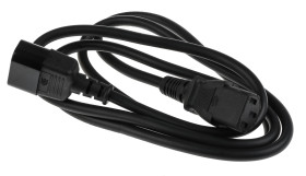 Przewód zasilania złącze A: IEC C13 złącze B: IEC C14 1.5m 6 A 250 V 0,75 mm2 Czarny