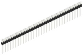 Pin header, 49 pole, pitch 2.54 mm, straight, black, 10040501