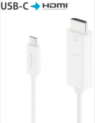 IS2200-020 Adapter cable, USB type-C > HDMI, 4K @ 60 Hz, white, 2.0 m
