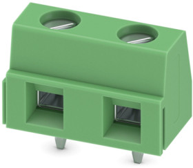 PCB terminal, 2 pole, pitch 7.62 mm, AWG 26-16, 16 A, screw connection, green, 1707027