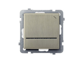 SONATA Wyłącznik schodowy z podświetleniem niebieskim nowe srebro ŁP-3RMS/m/44 OSPEL