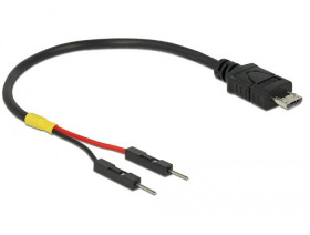 Delock Kabel USB Złącze męskie USB Micro-B, Złącze męskie 2 pin. 0.10 m czarny 85406