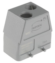 Osłona złączy dużej mocy HARTING Montaż na kablu rozmiar 10B Wpust górny rozmiar gwintu M20 x 2