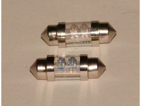 Żarówka LED walcowa C5W 31mm niebieska 12V FT10X31-4B