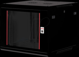 26210290 19" wall-mounted housing, 9U, 600mm depth, black