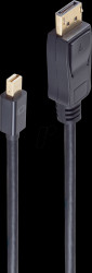 BS10-52025 Mini display port&lt; display port, 1.2, 4K, black 1m