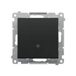 Simon 55 Łącznik krzyżowy z podświetleniem LED – piktogram schody (moduł) 10 AX, 250 V~, szybkozłącza Czarny mat TW7L.01/149