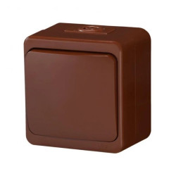 SMART Łącznik zwierny n/t 10A, 250V, światło/dzwonek IP44 brąz 00060278