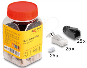 66903 RJ45 modular plug Cat.7, with strain relief, 25 pieces