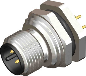 Złącze wielostykowe przemysłowe 4-pinowe M12 Montaż tylny Wtyczka RS PRO
