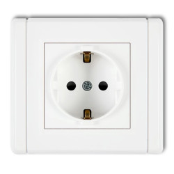 FLEXI Gniazdo pojedyncze z/u SCHUKO biały FGP-1sp