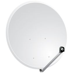 Czasza SAT 80cm stalowa biała w kartonie / SAT80BK dpm