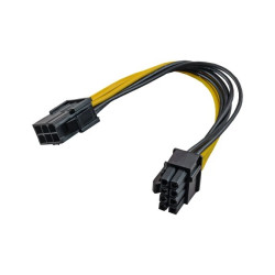 Adapter z kablem Akyga AK-CA-07 PCI-E 6 pin (m) / PCI-E 8 pin (f) 20cm