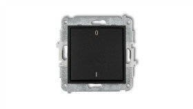 Mini Łącznik Dwubiegunowy /0-1/ Czarny Mat 12Mwp-9