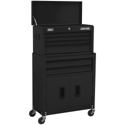 Sealey AP22BK American PRO Topchest &amp; Rollcab Combination 6 Drawer - Black
