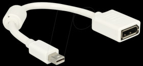 65427 mini DP 1.2 plug > DP jack 4K weiß