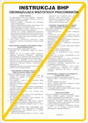 Tabliczka ostrzegawcza PCV /Instrukcja obowiązujaca wszystkich pracowników/ IB01/P
