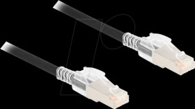 80258 Patch cable Cat.6a S/FTP, 5 m, black, set with Secure Clips