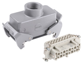 Wzmocnione złącze zasilania 16-pinowe HARTING 16A 500 V Żeński PG21