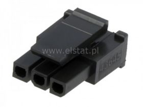 Wtyk żeński 3pin bez styków 3mm na przewód MOLEX
