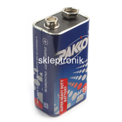 Bateria 9V 6F22 PAKO SUPER HEAVY DUTY 1szt