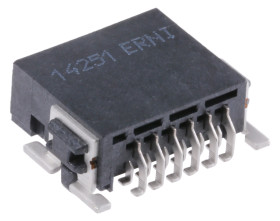 Listwa stykowa PCB 12-pinowe SMC raster: 1.27 mm Kąt prosty 2-rzędowe ERNI Powierzchnia300 V W osłonie