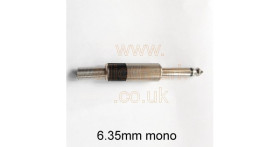 Jack plug straight 6.35mm mono (black) - pro-SIGNAL