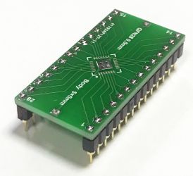 Adapter QFN28 5x5mm (0,5mm) --> DIL28 (PDIP28) 2,54/0.600"