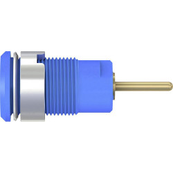 Staubli 233010-23 SLB4-R socket blue insulated &#xD8; 4mm brass bolt mount