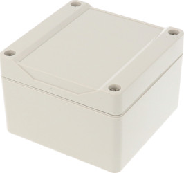 ABS enclosure, (L x W x H) 89 x 89 x 61 mm, light gray (RAL 7035), IP66, 1555EGY