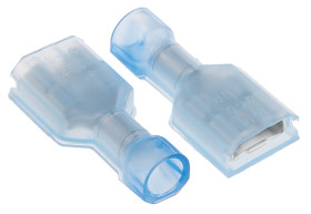 Konektor płaski Żeński 6.35 x 0.81mm długość 0.855cal Izolacja: Izolowane Cyna