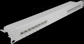 66877 19" Patch Panel 16 port Cat.6A 1U grey