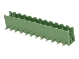 Łączówka; EDR-5.08-12P-4; 12 torów; R=5,08mm; 8,2mm; 15A; 300V; przewlekany (THT); kątowe 90°; otwarta; zielony; KLS; RoHS