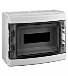 Obudowa natynkowa 1-rzędowa, 12MW, IP65, drzwi przezroczyste