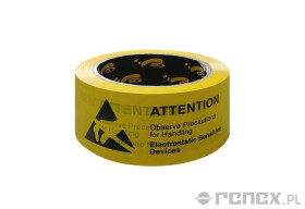 Taśma klejąca do pakowania z napisem ESD - 50 mm x 66 m