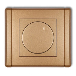 FLEXI Elektroniczny regulator oświetlenia przyciskowo-obrotowy do lamp LED złoty metalik 8FRO-2