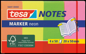 56691-00000-01 Tesa® Marker Notes, 20 x 50mm, 4x 50 sheets