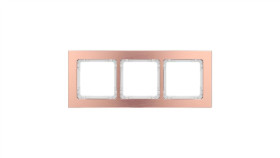 Deco Ramka Uniwersalna Potrójna - Aluminium Szczotkowane (Ramka: Kolor...