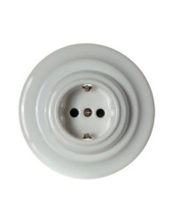 CERAMICZNE GNIAZDO SCHUKO PODTYNKOWE BIAŁE Z RAMĄ 2GP03SWBR