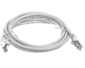 Kabel krosowy patchcord SF/UTP kat.5e CCA szary 2m 50145