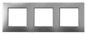ARIA Ramka potrójna do łączników IP44 srebro RH-3U/18