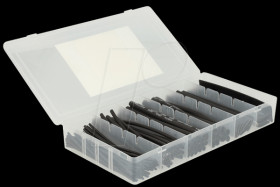 86271 Heat-shrink tubing assortment, black, 100 pieces