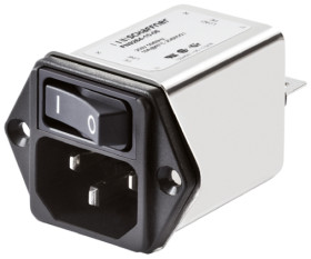 Filtr wejściowy złącza IEC 6A Schaffner Montaż na kołnierzu